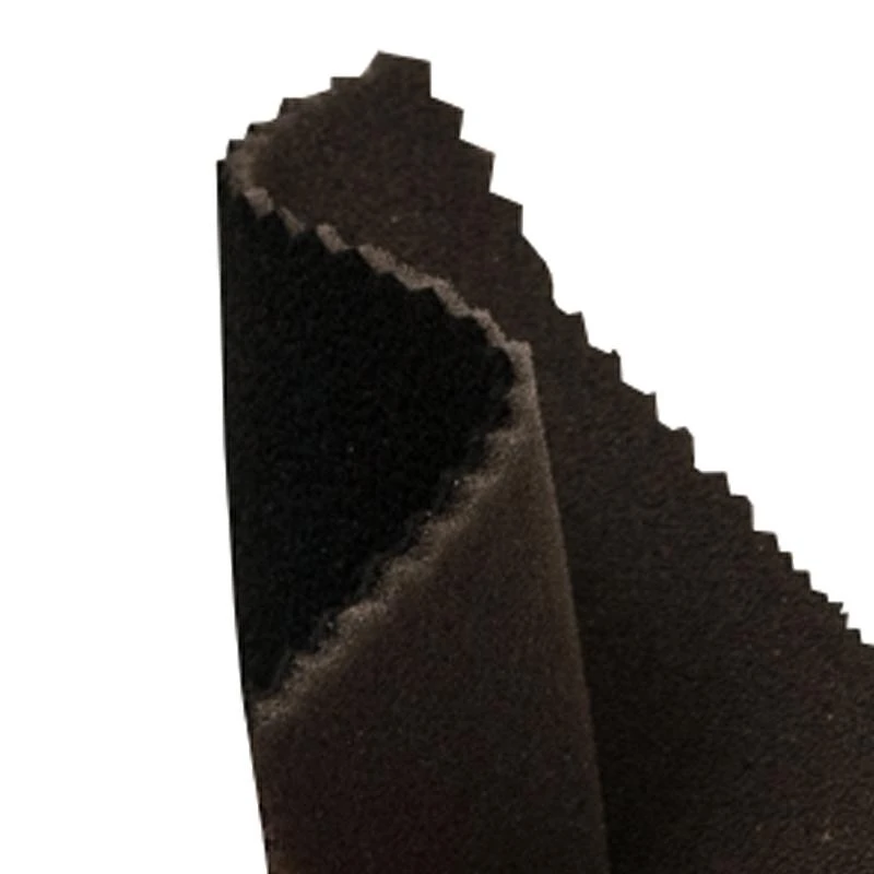 FOAM RUBBER WITH BLACK VELVET 3 mm BLACK