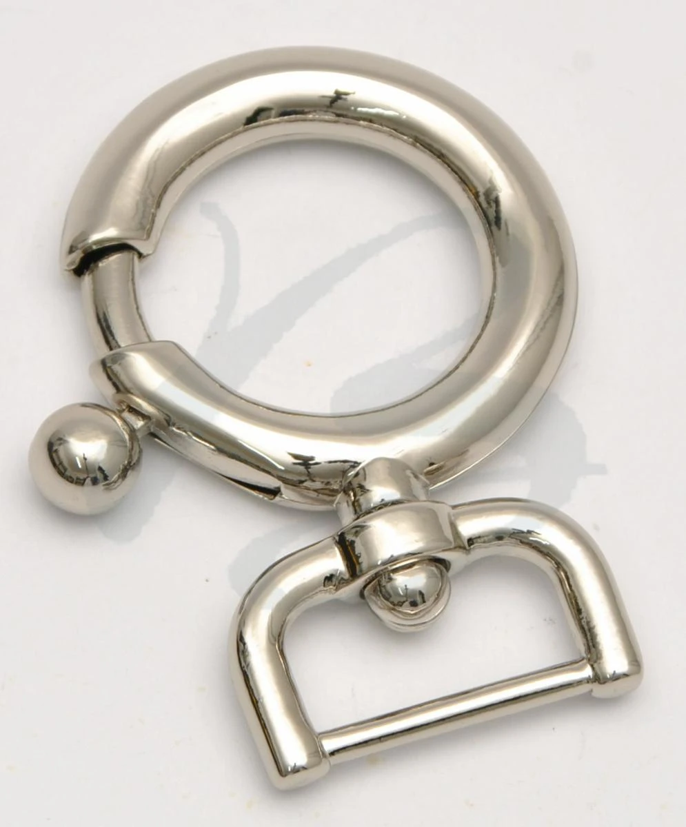 ZAMAK SNAP HOOK WITH ROUND RING 25 mm IN VARIOUS COLOURS