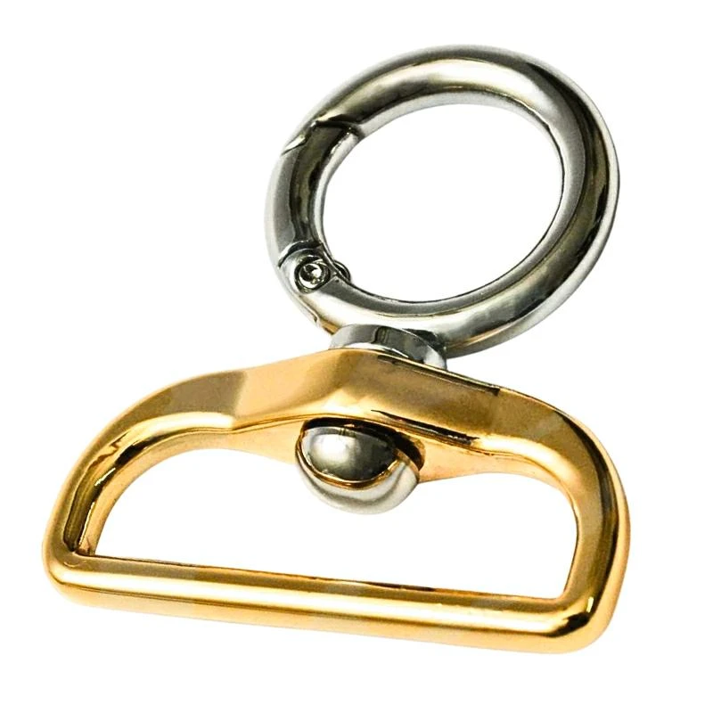 ZAMAK SNAP HOOK WITH "D" RING IN VARIOUS COLOURS