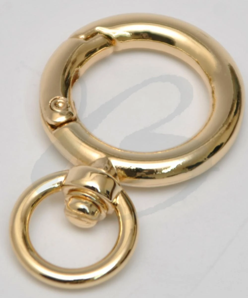 ZAMAK ROUND SNAP HOOK WITH ROUND RING 10 mm IN VARIOUS COLOU RS