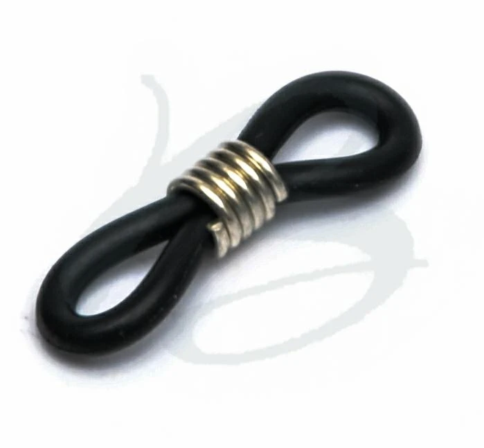 RUBBER ORNAMENT 6x3 mm WITH IRON BAND IN VARIOUS COLOURS 