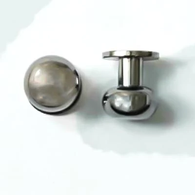 BRASS KNOB WITH ROUND HEAD THREADED WITHOUT SCREW Sx5xLxD m m IN VARIOUS SIZES A