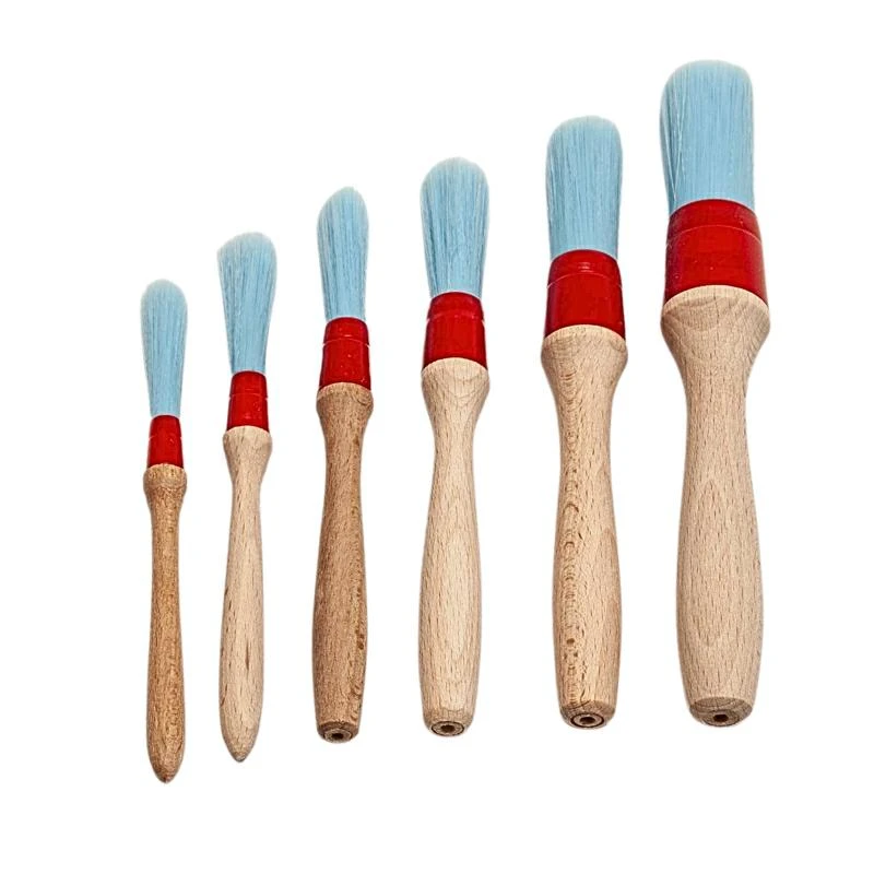 PLASTIC FERRULE BRUSH AND BLUE BRISTLES VARIOUS NUMBERS