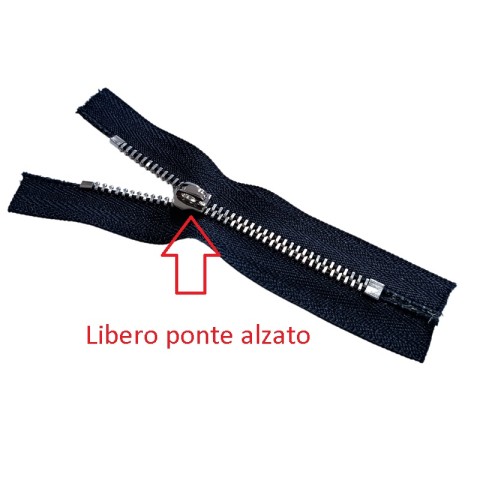 LAMPO OTTONE CATENA 8 TRANCIATA COLORE NIKEL DOPPIO SCORRIMENTO DENTINO STRETTO