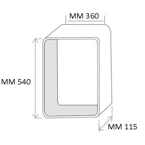 FUSTO PLASTICA PER TROLLEY CM 54X36X11.5 DA RIVESTIRE  