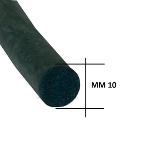 FOAM RUBBER PROFILE  10 mm BLACK