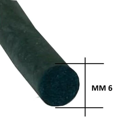 FOAM RUBBER PROFILE  6 mm BLACK