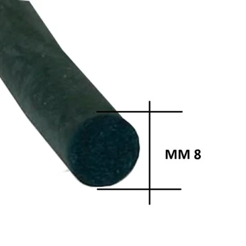 FOAM RUBBER PROFILE  8 mm BLACK