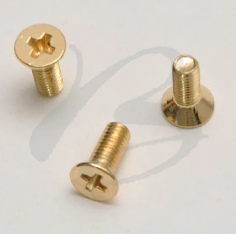 IRON SCREWS 3X8 mm LIGHT GOLD 