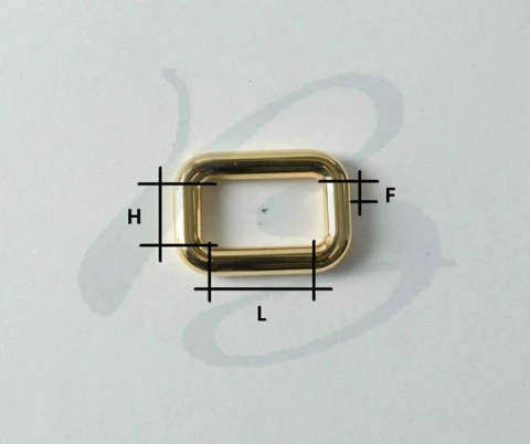 ZAMAK RECTANGULAR RING IN VARIOUS SIZES AND COLOURS 