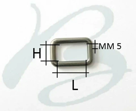 ZAMAK RECTANGULAR RING IN VARIOUS SIZES AND COLOURS 