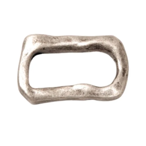 HAMMERED RECTANGULAR ZAMAK RING