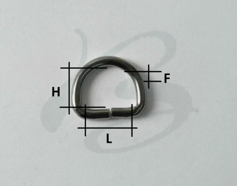 IRON "D" RING IN VARIOUS COLOURS AND SIZES