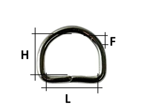 IRON "D" RING IN VARIOUS COLOURS AND SIZES 