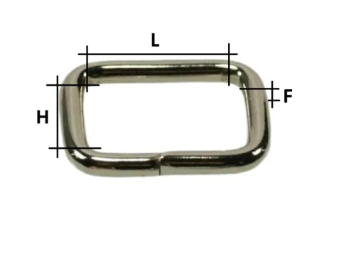 IRON RECTANGULAR RING IN VARIOUS COLOURS AND SIZES 