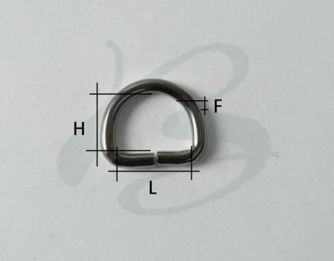 IRON "D" RING THICKNESS 3.5 mm IN VARIOUS SIZES AND COLOURS 