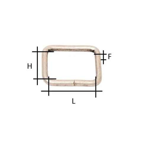 IRON RECTANGULAR RING THICKNESS 3.5 mm IN VARIOUS SIZES AND  COLOURS