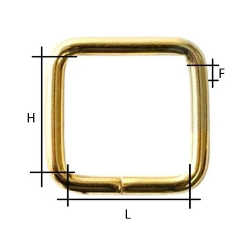 IRON SQUARE RING THICKNESS ROUND 3.5 mm IN VARIOUS COLOURS A ND SIZES