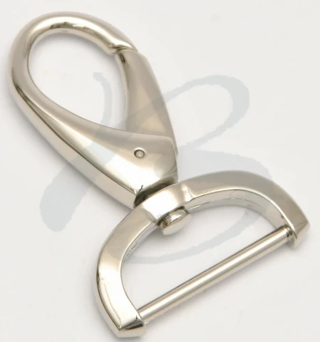 ZAMAK SNAP HOOK WITH "D" RING 35 mm IN VARIOUS COLOURS