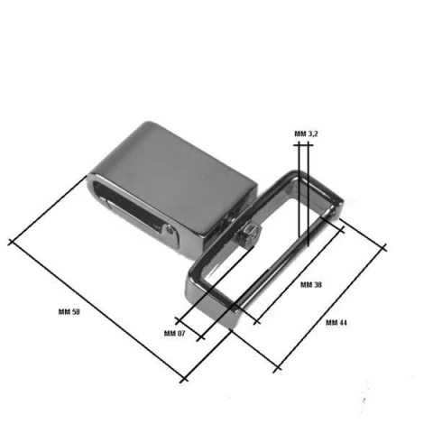 ZAMAK SNAP HOOK WITH RECTANGULAR RING 40 mm IN VARIOUS COLOURS