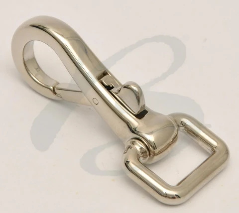 ZAMAK SNAP HOOK WITH RETANGULAR RING 20 mm IN VARIOUS COLOURS