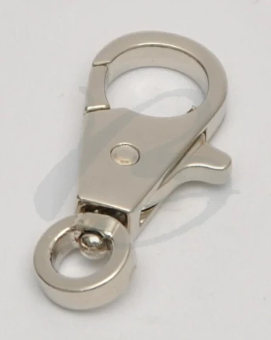 ZAMAK SNAP HOOK WITH ROUND RING 6 mm IN VARIOUS COLOURS