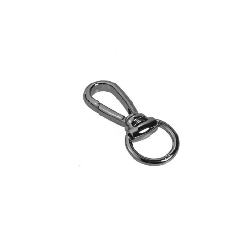 ZAMAK SNAP HOOK WITH ROUND RING 15 mm IN VARIOUS COLOURS