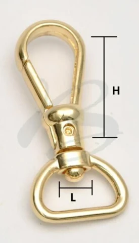 ZAMAK SNAP HOOK WITH "D" RING IN VARIOUS COLOURS AND SIZES