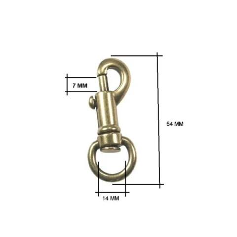 ZAMAK SNAP HOOK WITH ROUND RING  15 MM IN VARIOUS COLOURS