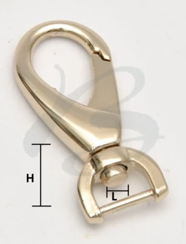 ZAMAK SNAP HOOK WITH "D" RING 10 mm IN VARIOUS COLOURS AND SIZES