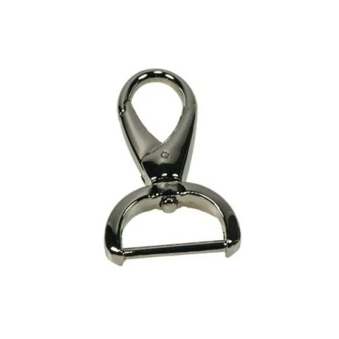 ZAMAK SNAP HOOK WITH "D" RING IN VARIOUS COLOURS AND SIZES