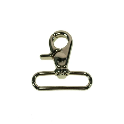 ZAMAK SNAP HOOK WITH OVAL RING 50 mm IN VARIOUS COLOURS