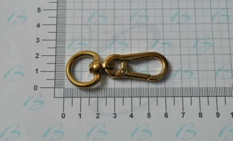 ZAMAK SNAP HOOK WITH "D" SWIVEL RING 15 mm IN VARIOUS COLOURS