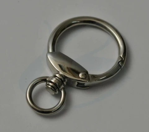 ZAMAK SNAP HOOK WITH ROUND RING 10 mm IN VARIOUS COLOURS