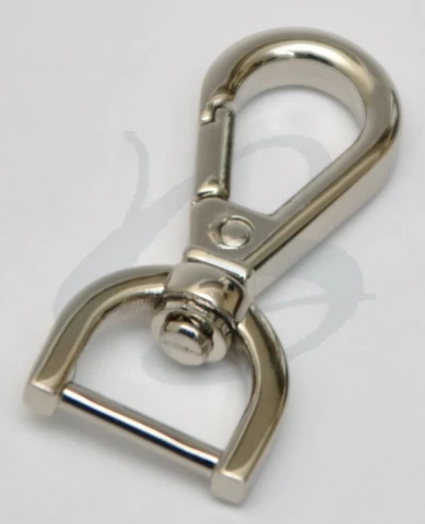 ZAMAK SNAP HOOK WITH "D" RING 12 mm IN VARIOUS COLOURS 