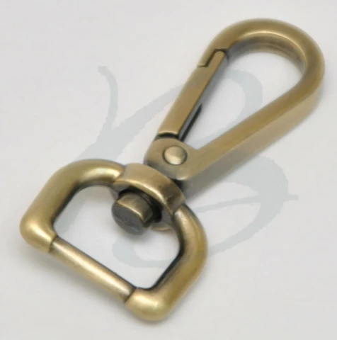 ZAMAK SNAP HOOK WITH "D" RING 15 mm IN VARIOUS COLOURS 