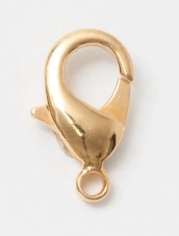 BRASS SNAP HOOK WITH ROUND RING 02 mm IN VARIOUS COLOURS