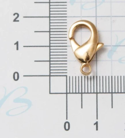 BRASS SNAP HOOK WITH ROUND RING 02 mm IN VARIOUS COLOURS