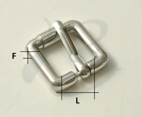 ZAMAK SQUARE FIX ROLLER BUCKLE VARIOUS SIZES AND COLOURS