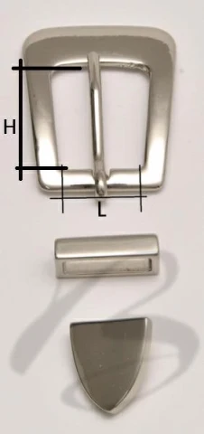 ZAMAK RECTANGULAR BUCKLE SET