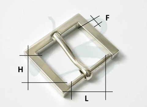 ZAMAK RECTANGULAR BUCKLE VARIOUS SIZES AND COLOURS 