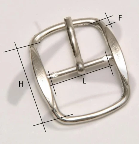 ZAMAK CENTER BAR BUCKLE --mm VARIOUS COLOURS 