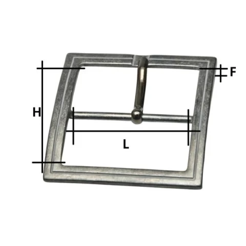 ZAMAK SQUARE BUCKLE --mm VARIOUS COLOURS