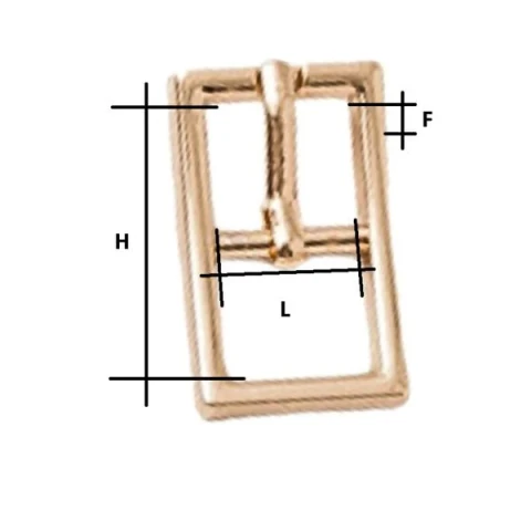 ZAMAK BUCKLE WITH PASS-THROUGH