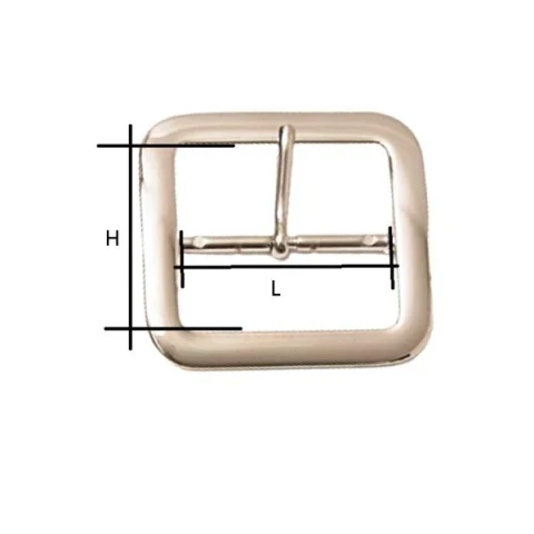 SOLID BRASS RECTANGULAR BUCKLE 