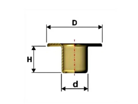 SAIL ROUND BRASS EYELET WITH FLAT HEAD (d x H x D ) mm AVAIL BLE IN VARIOUS MEAS