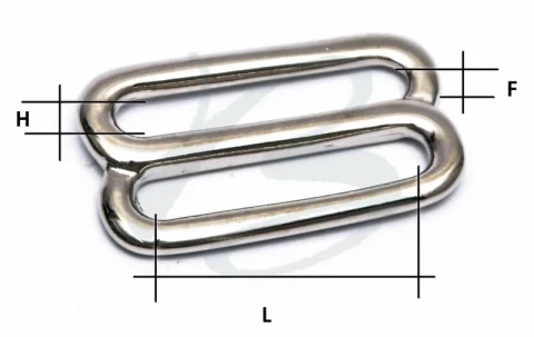 ZAMAK SLIDING BUCKLE IN VARIOUS SIZES AND COLOURS 