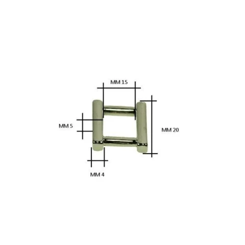 ATTACCO ZAMA RETTANGOLARE MM 15 FILO QUADRO MM 05 VARI COLORI