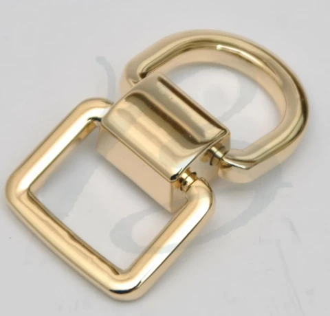 ZAMAK HANDLE HOLDER WITH "D" AND RECTANGULAR RINGS 16 mm IN  VARIOUS COLOURS