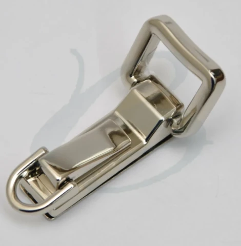 ZAMAK HANDLE HOLDER WITH RECTANGULAR AND "D" RINGS 13 mm IN VARIOUS COLOURS